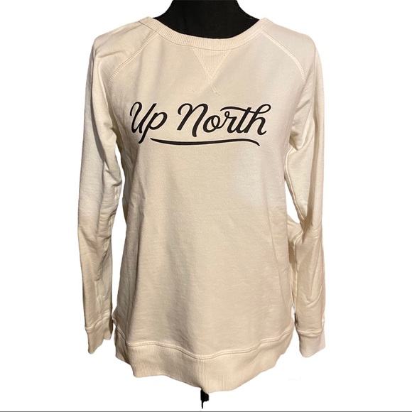 Alternative Tops - Alternative "Up North" Crew Neck Ivory Sweatshirt Women's M Medium